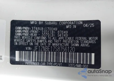 2025 Toyota Gr86 Premium from USA, damaged, VIN JF1ZNBE17S8756120